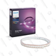 The Philips Hue Lightstrip can be synced with a PC or Mac to mirror the colors on your screen onto the wall behind your screen, and the effect is unparalleled.